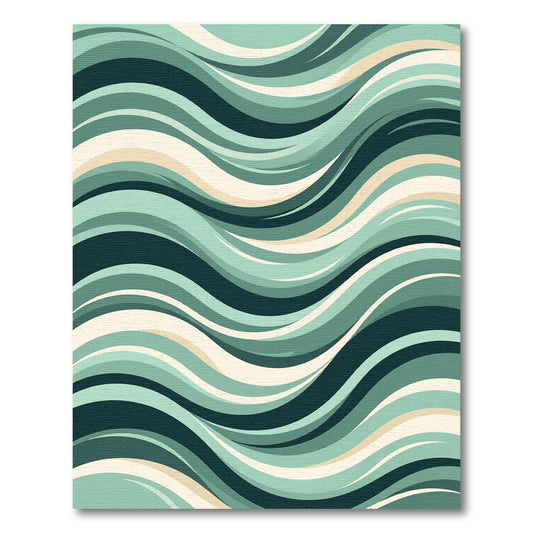 Aqua Teal Swirl Wave Rug