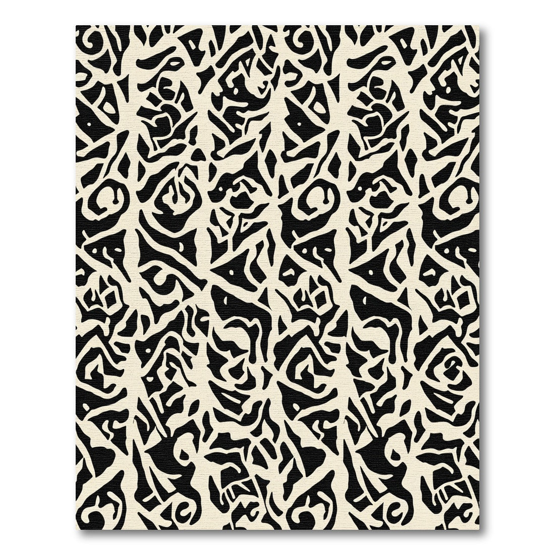 Monochromatic Abstract Organic Flow Rug
