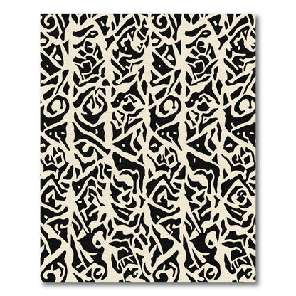 Monochromatic Abstract Organic Flow Rug