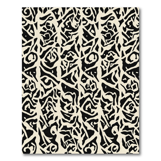 Monochromatic Abstract Organic Flow Rug