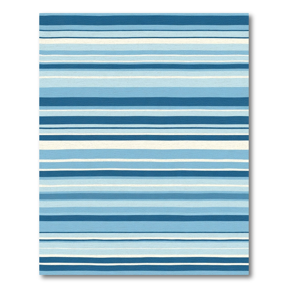 Ocean Blue Varied Stripe Rug