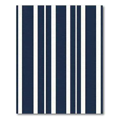 Navy White Vertical Stripe Rug