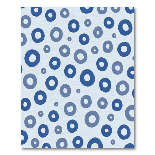 Blue Scattered Circles Rug
