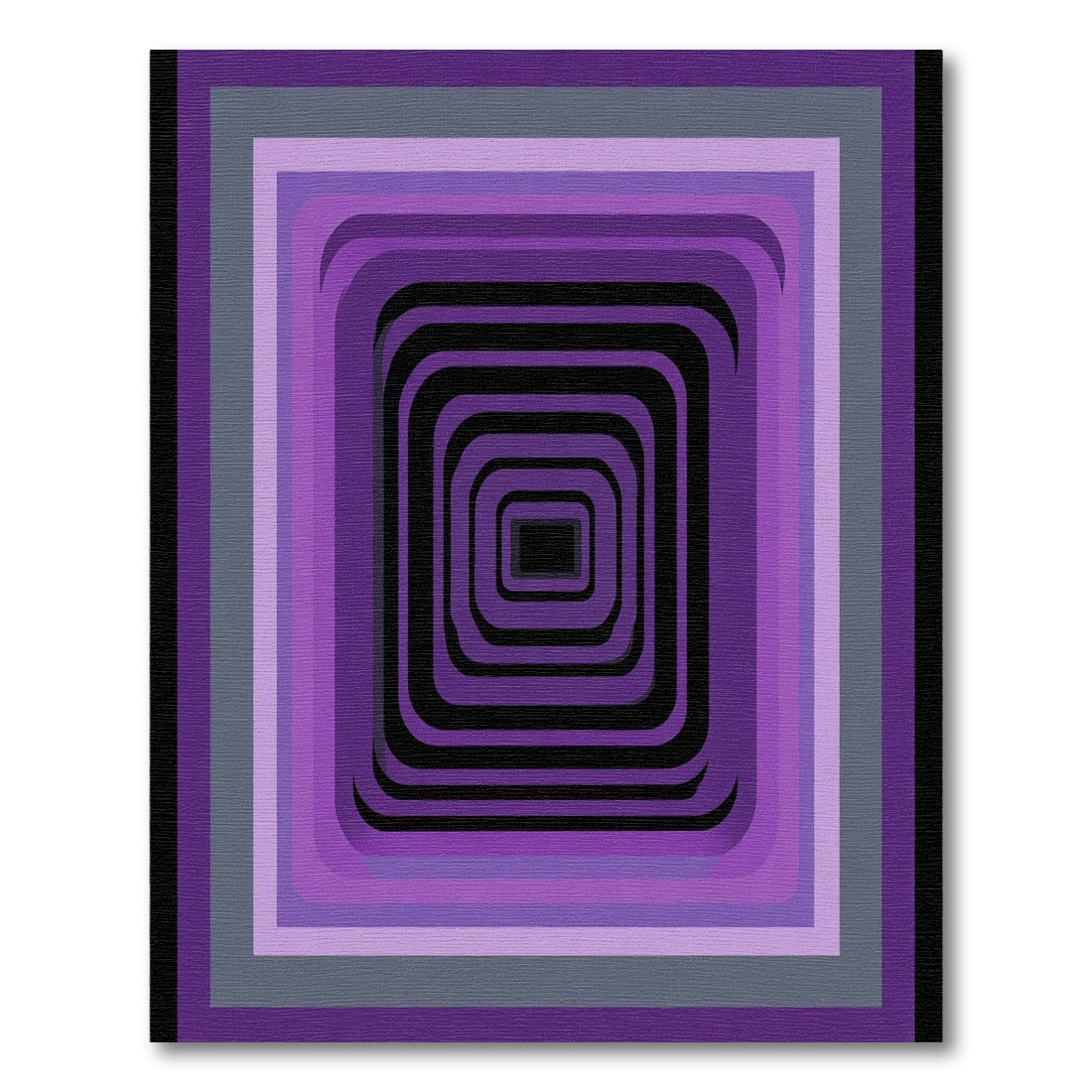 Deep Purple Geometric Tunnel Radiance Rug