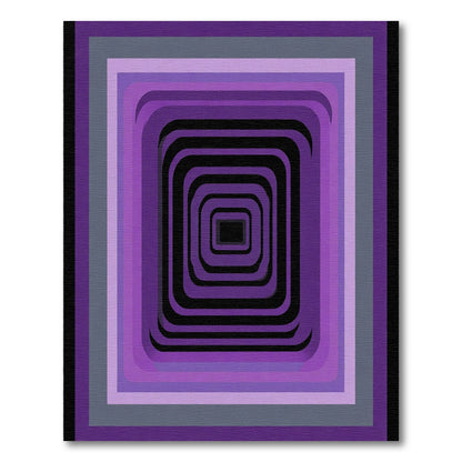 Deep Purple Geometric Tunnel Radiance Rug
