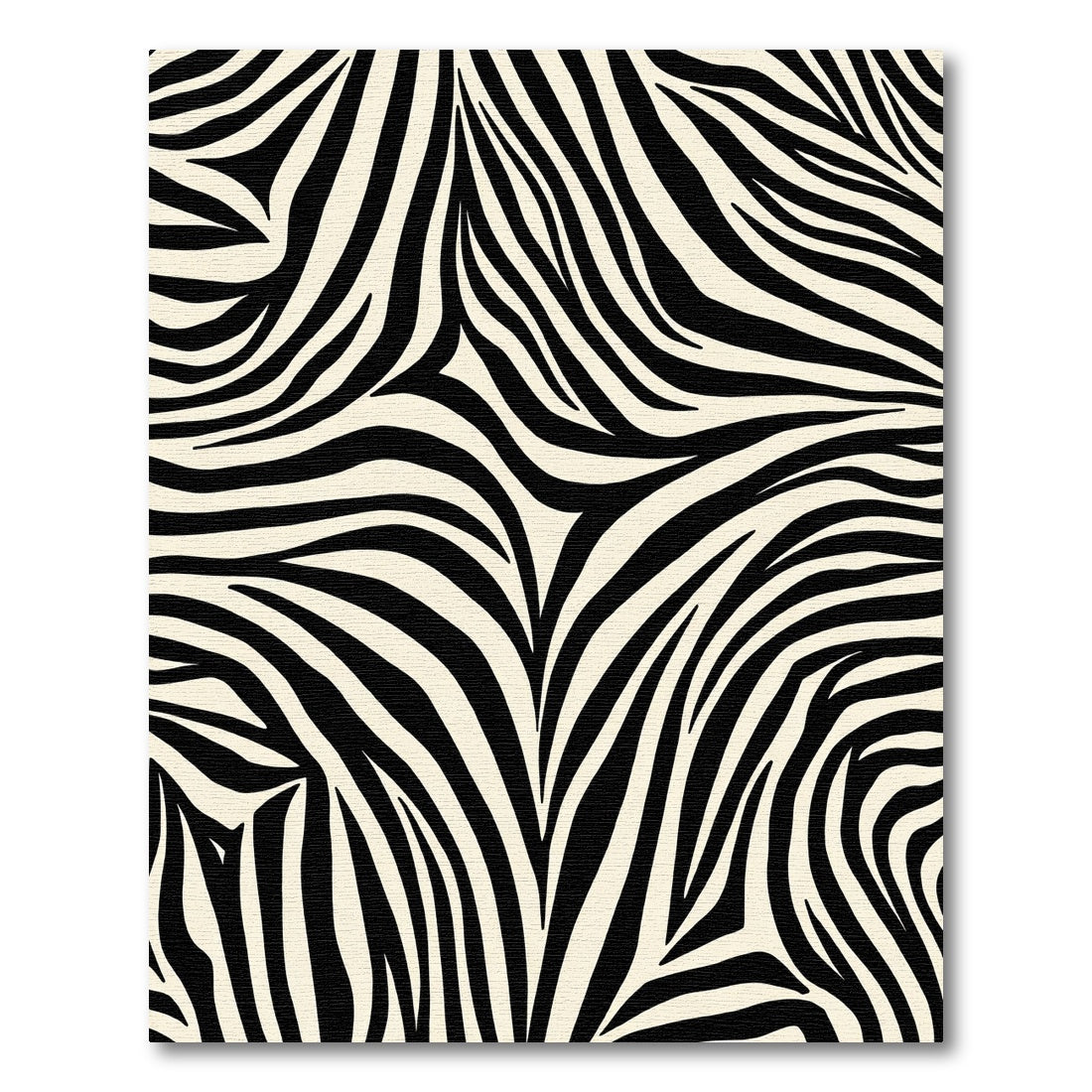 Bold Ivory Black Zebra Stripes Rug