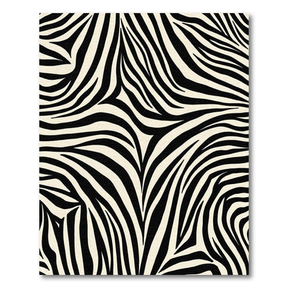 Bold Ivory Black Zebra Stripes Rug