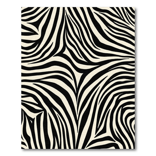 Bold Ivory Black Zebra Stripes Rug