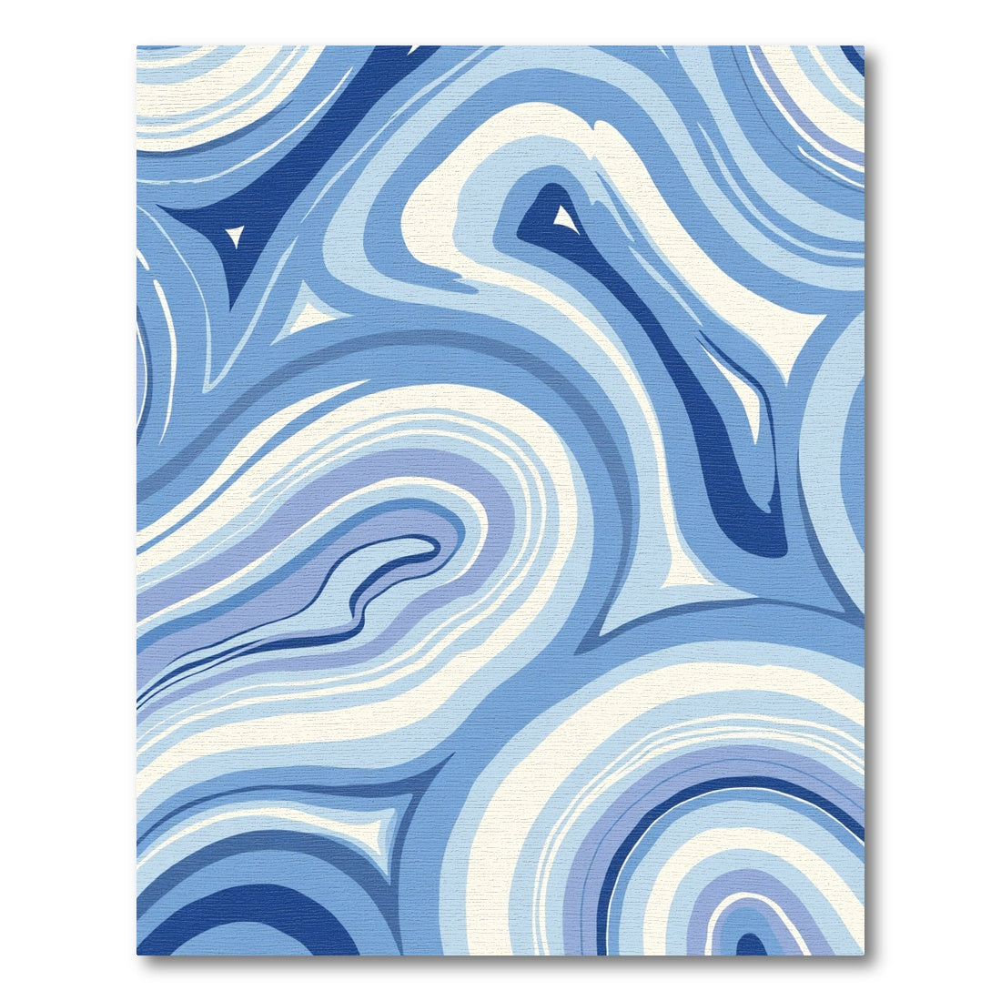 Blue Swirling Abstract Agate Rug