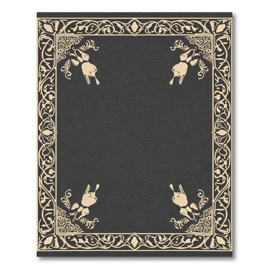 Antique Cream Floral Bordered Rug
