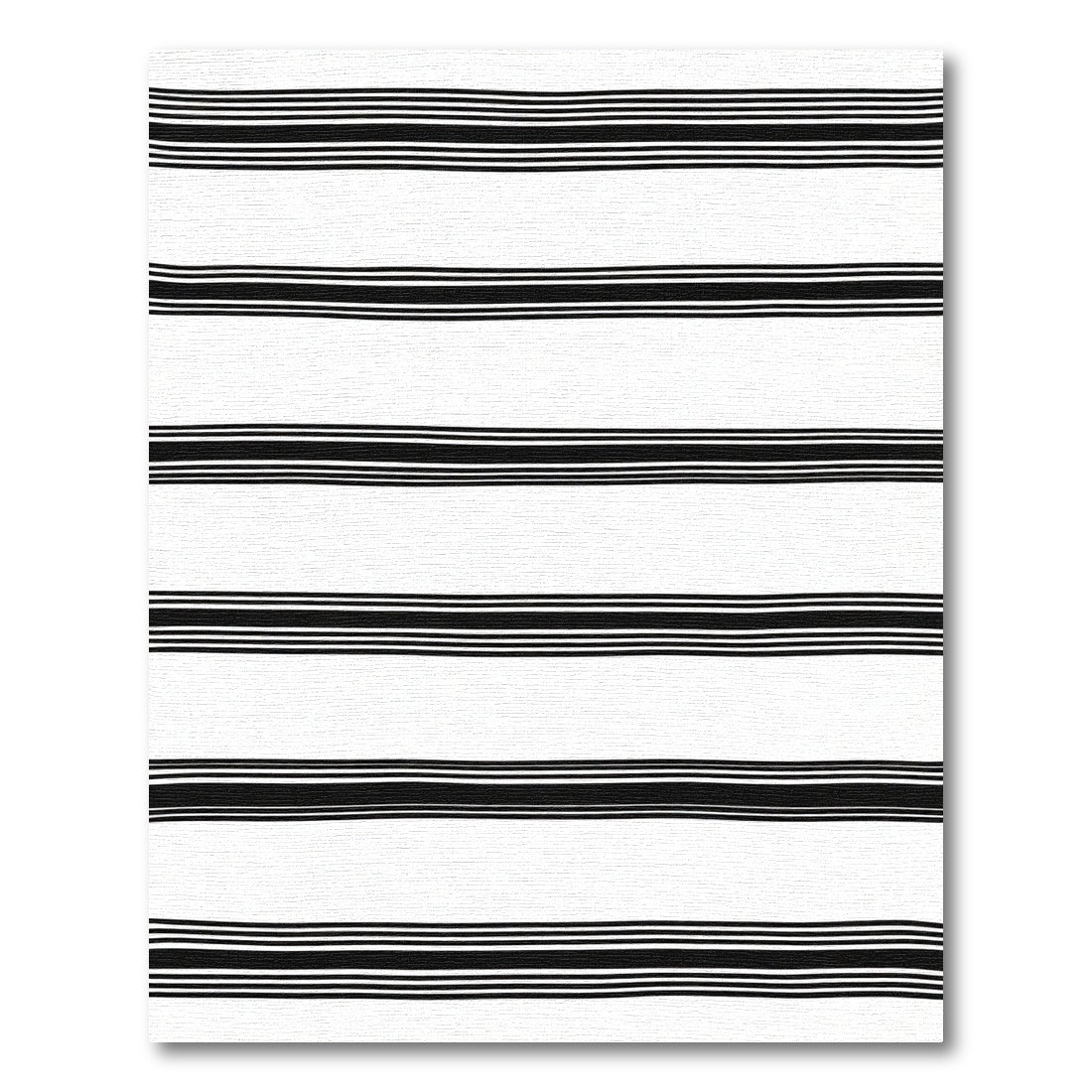 Modern Black White Striped Layout Rug