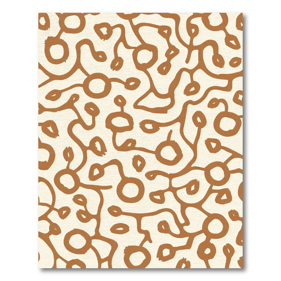 Earthy Organic Branch Circle Pattern Rug