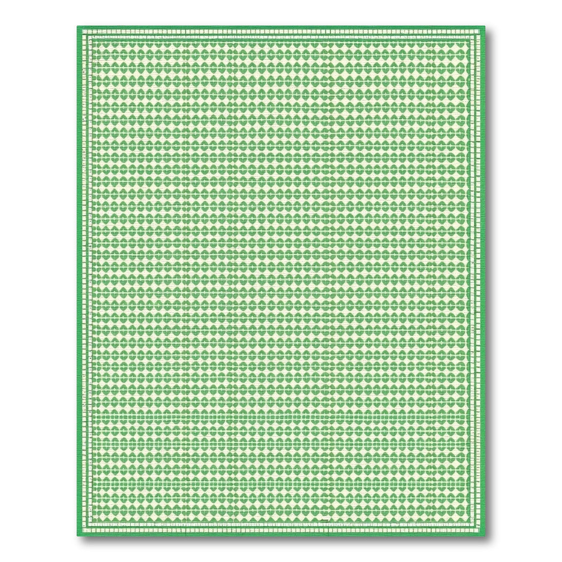 Green Geometric Pattern Washable Area Rug