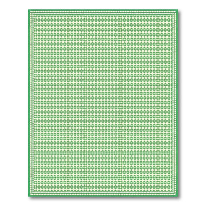 Green Geometric Pattern Washable Area Rug
