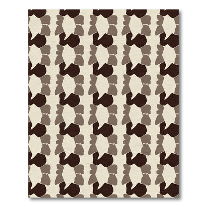 Neutral Earthy Tone Organic Blocks Rug