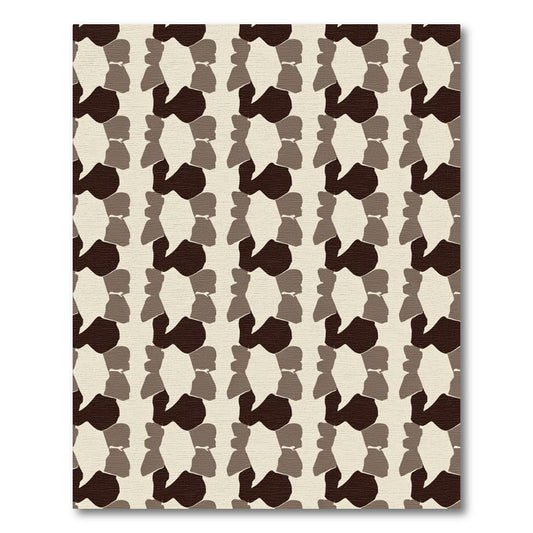 Neutral Earthy Tone Organic Blocks Rug