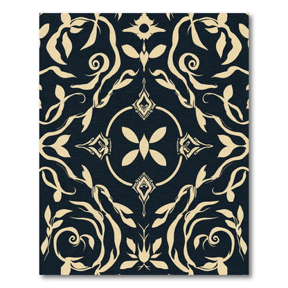 Classic Cream Floral Symmetry Rug