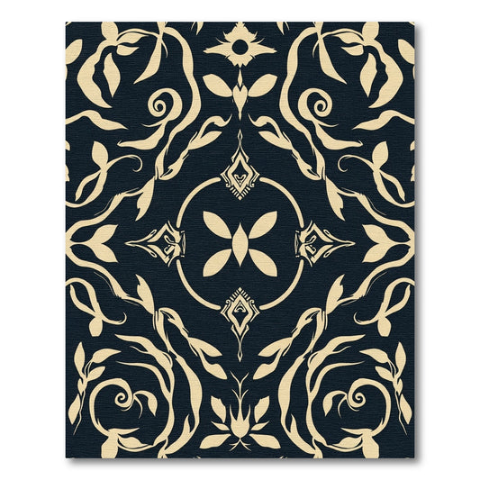 Classic Cream Floral Symmetry Rug