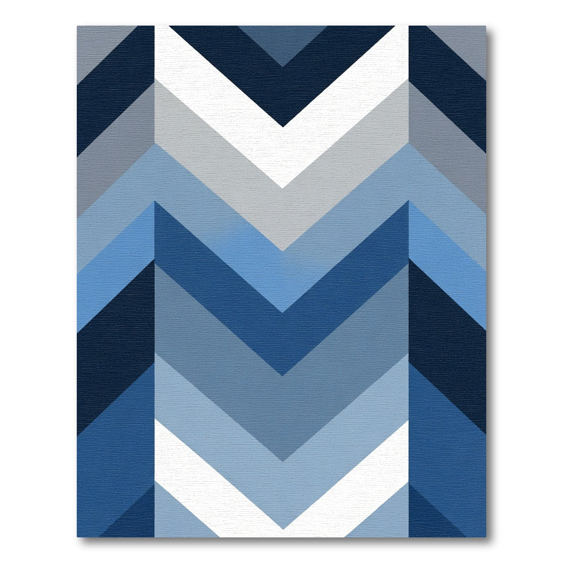 Geometric Chevron Blue Gradient Rug
