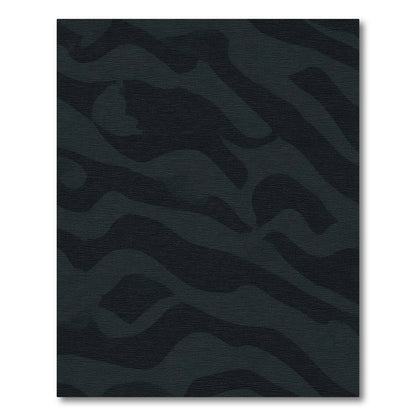 Dark Gray Abstract Zebra Stripes Rug