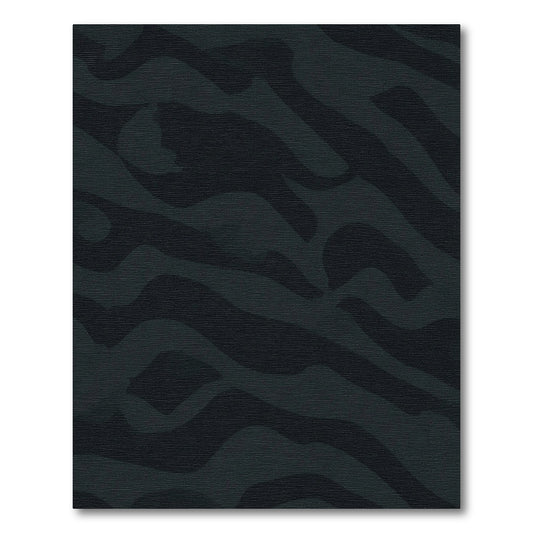 Dark Gray Abstract Zebra Stripes Rug