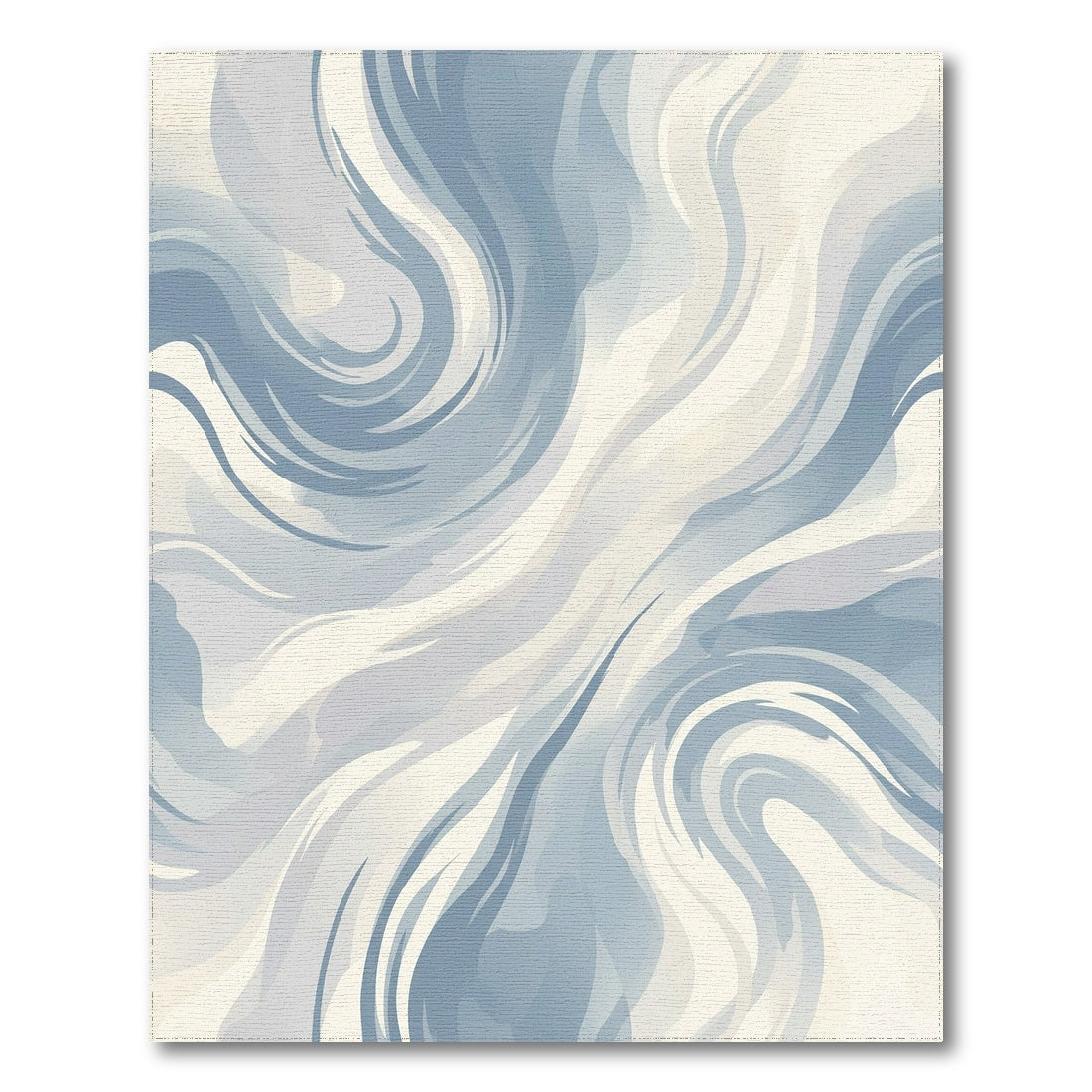 Blue Swirl Abstract Area Rug