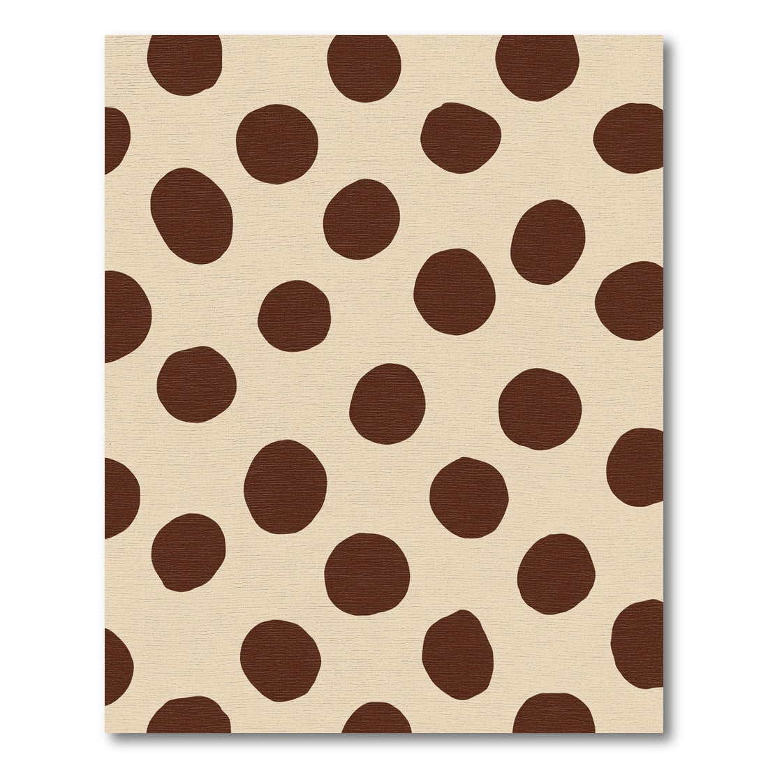 Cocoa Dot Cream Polka Rug