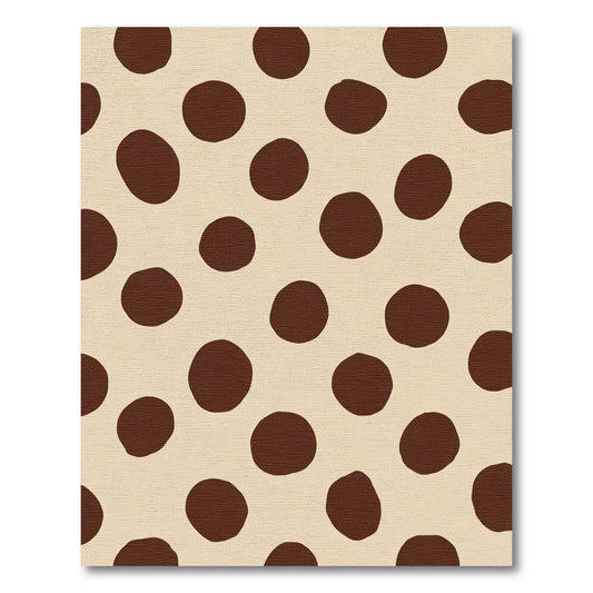 Cocoa Dot Cream Polka Rug