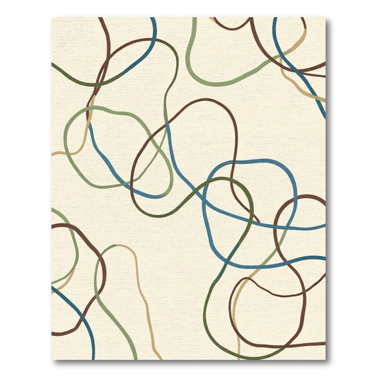 Organic Flowing Line Abstract Rug