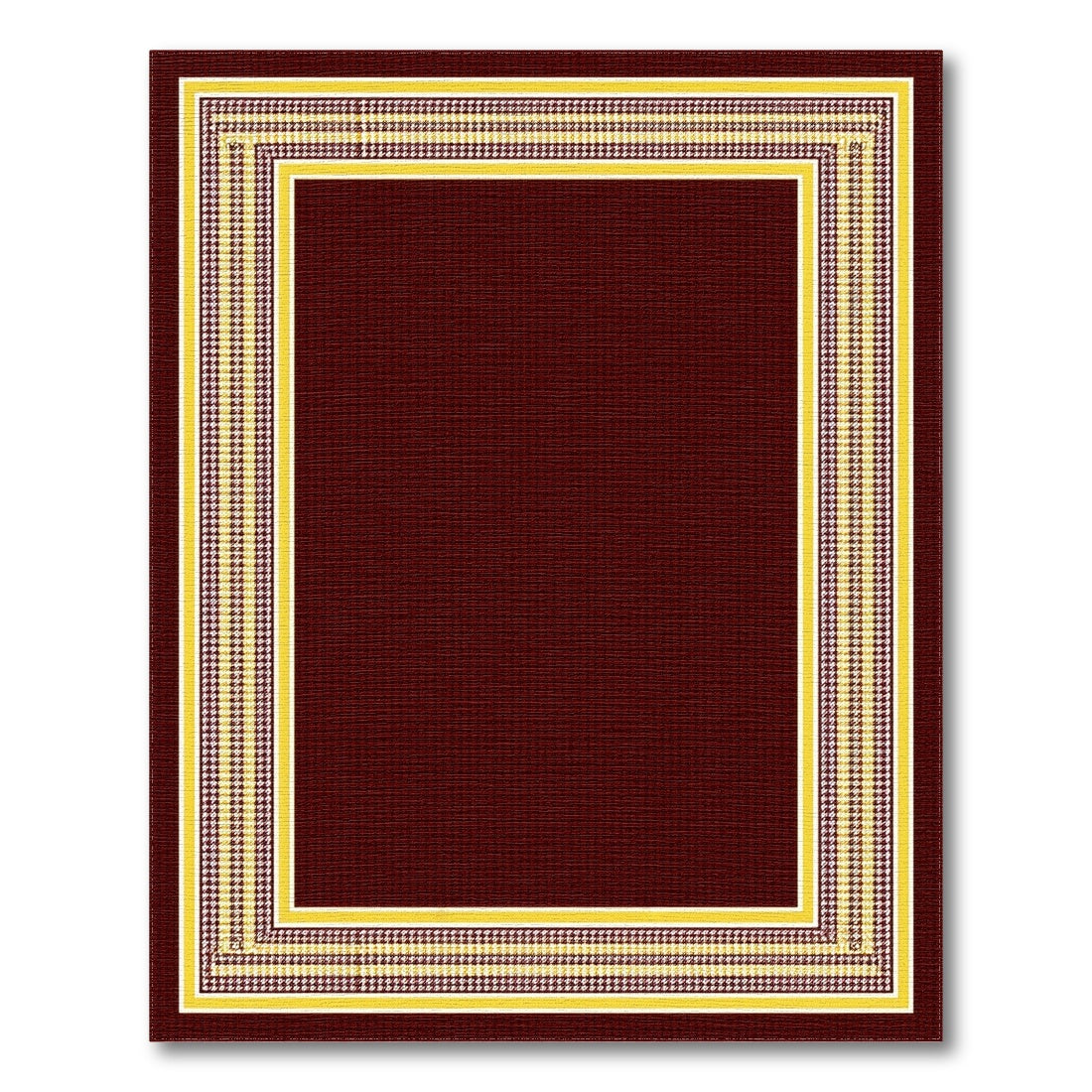 Red Traditional Persian Border Area Rug