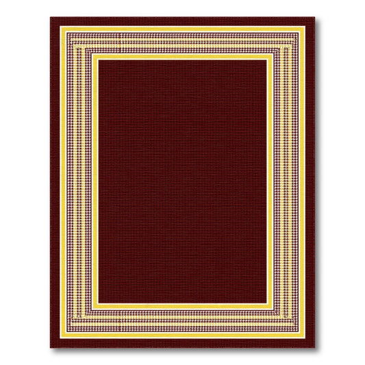 Red Traditional Persian Border Area Rug