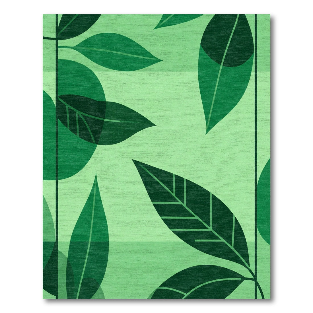Deep Green Leafy Grove Harmony Rug