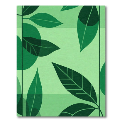 Deep Green Leafy Grove Harmony Rug