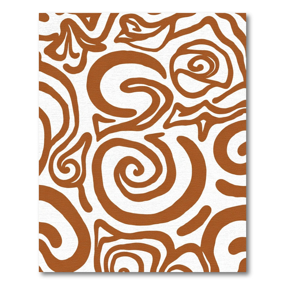 Earth Tone Swirl Abstract Flowing Rug