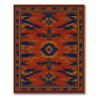 Southwestern Orange Geometric No. 28 Area Rug
