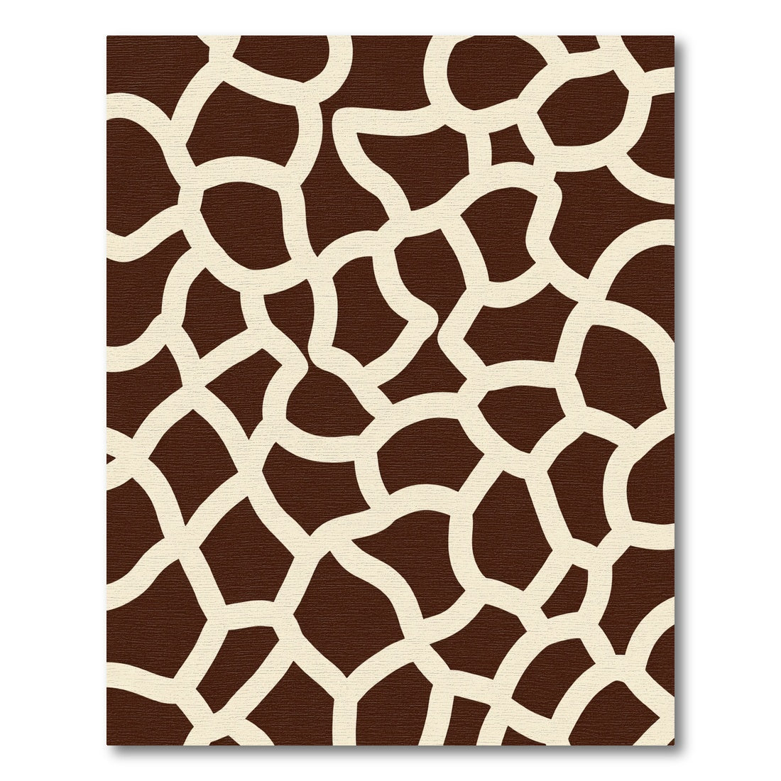 Brown Cream Irregular Patchwork Rug