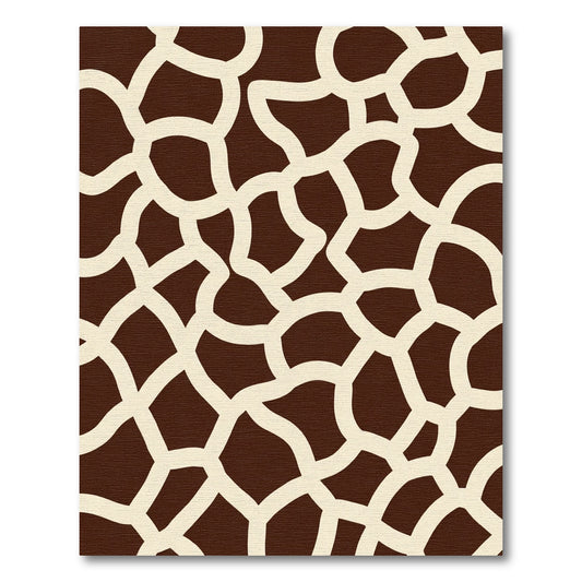 Brown Cream Irregular Patchwork Rug