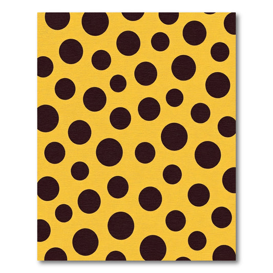 Yellow Brown Polka Dot Scatter Rug