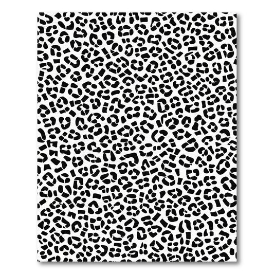 Monochromatic Leopard Spot Textured Rug
