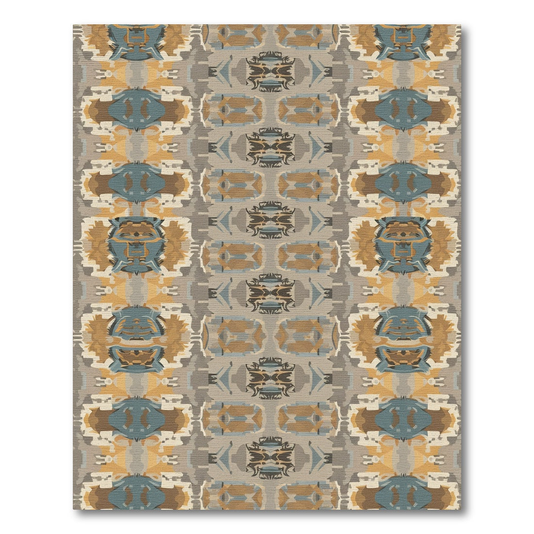 Earthy Tones Geometric Bloke Stripe Rug