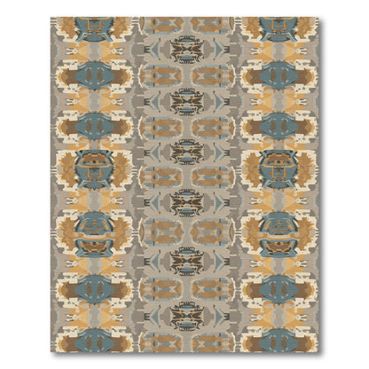 Earthy Tones Geometric Bloke Stripe Rug
