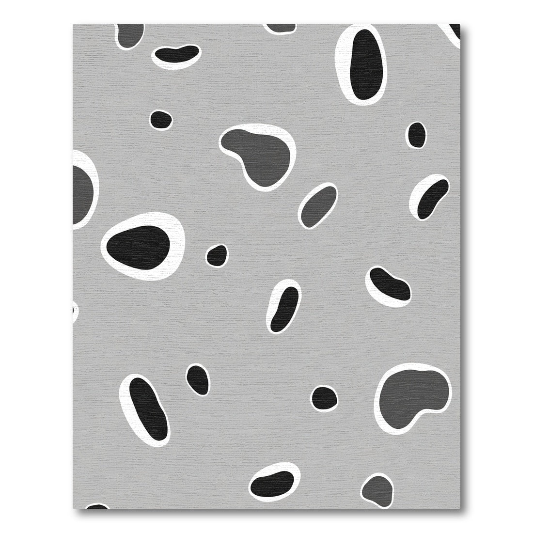 Grey And White Organic Spots Rug