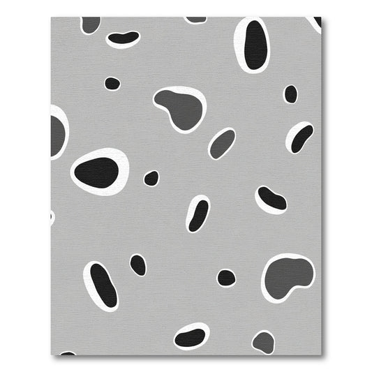 Grey And White Organic Spots Rug