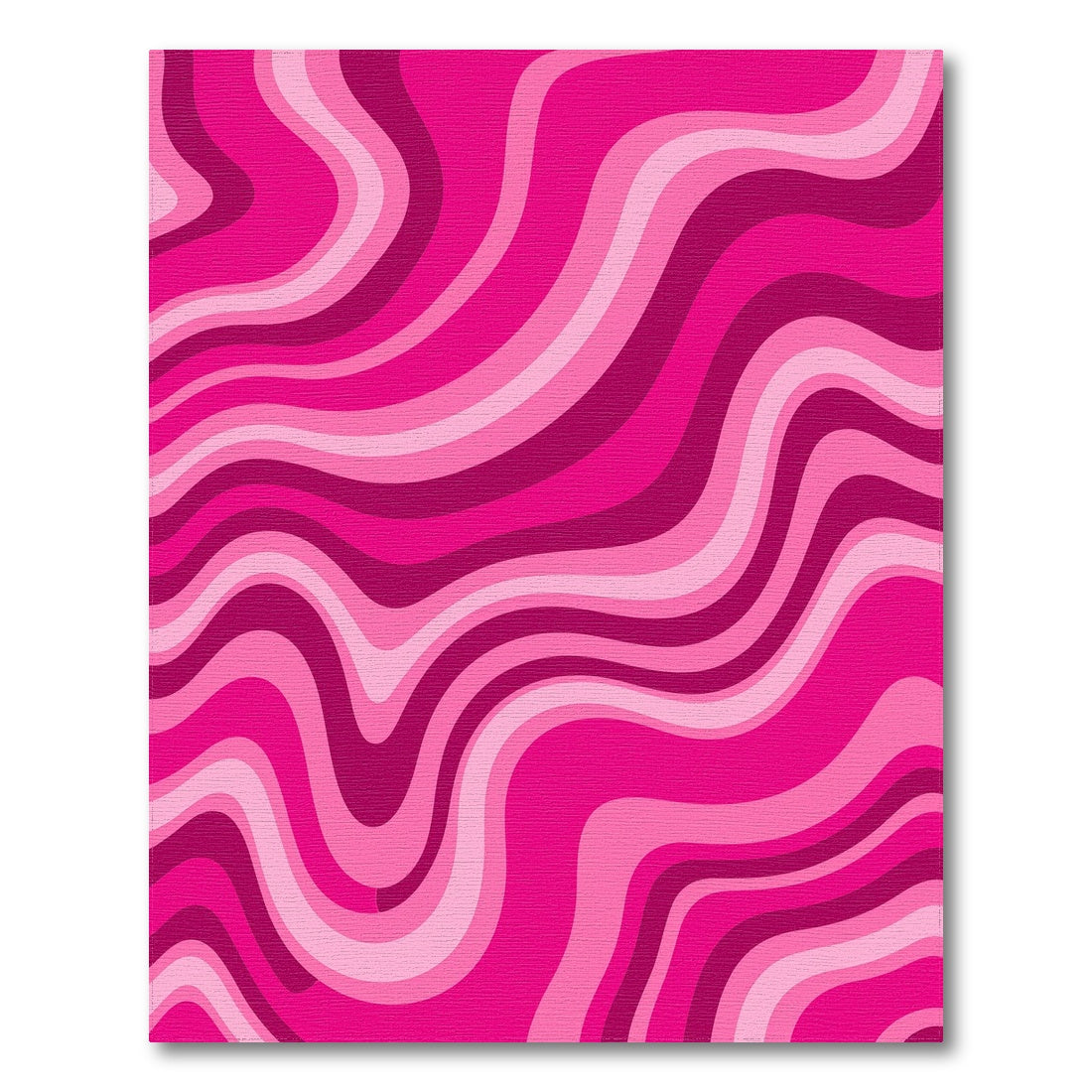 Pink Wavy Fluid Rug