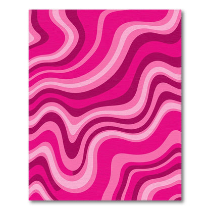 Pink Wavy Fluid Rug