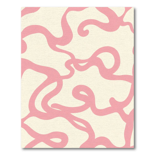 Blush Curve Organic Abstract Rug
