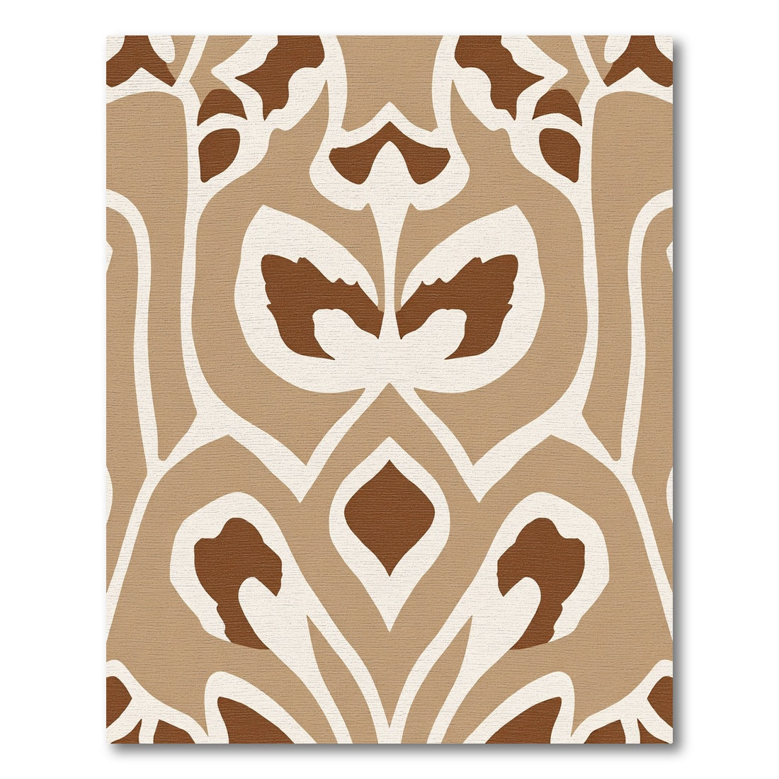 Earthy Brown Organic Cutout Medallion Rug