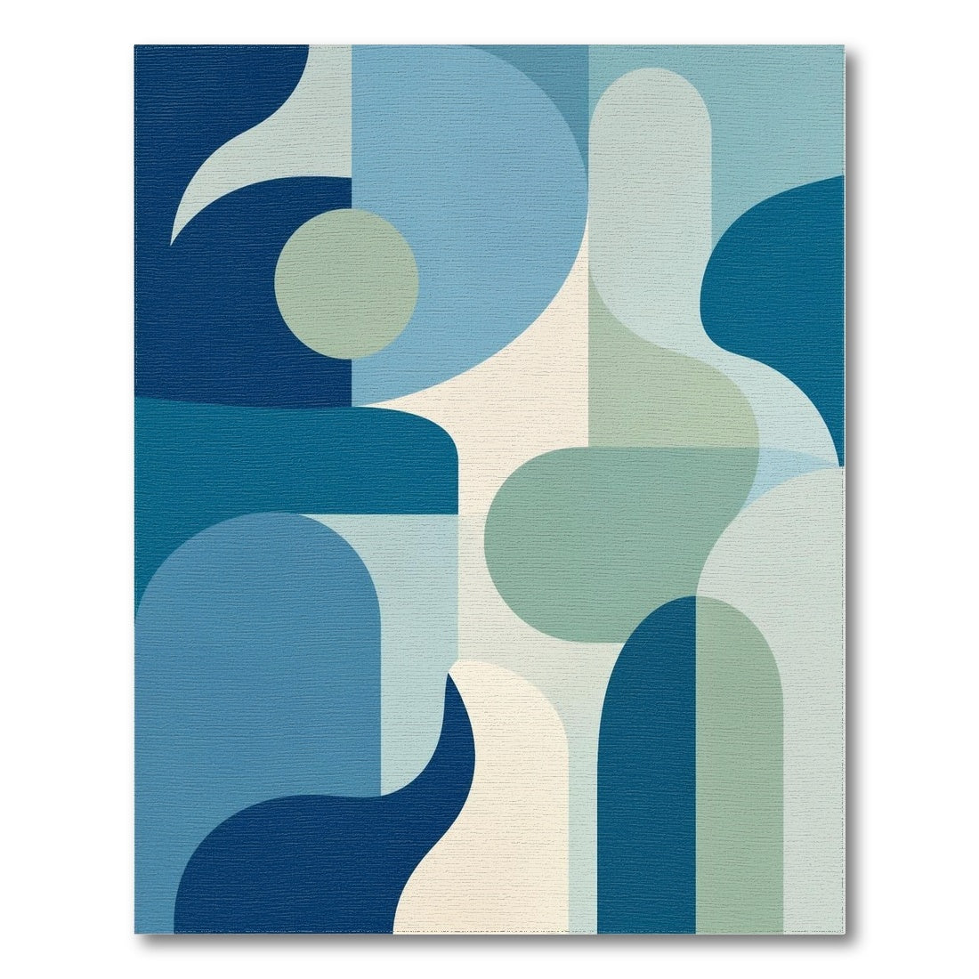 Abstract Area Blue and Teal Blue Teal Abstract Area Rug