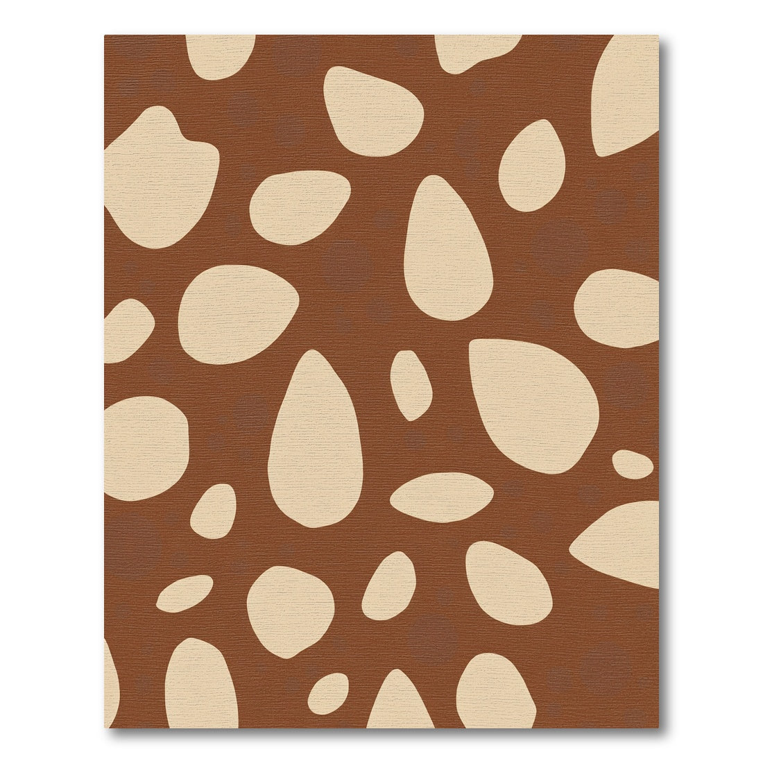 Brown Beige Organic Pebble Rug