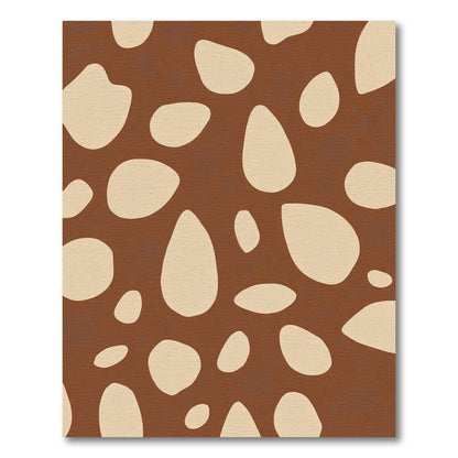 Brown Beige Organic Pebble Rug